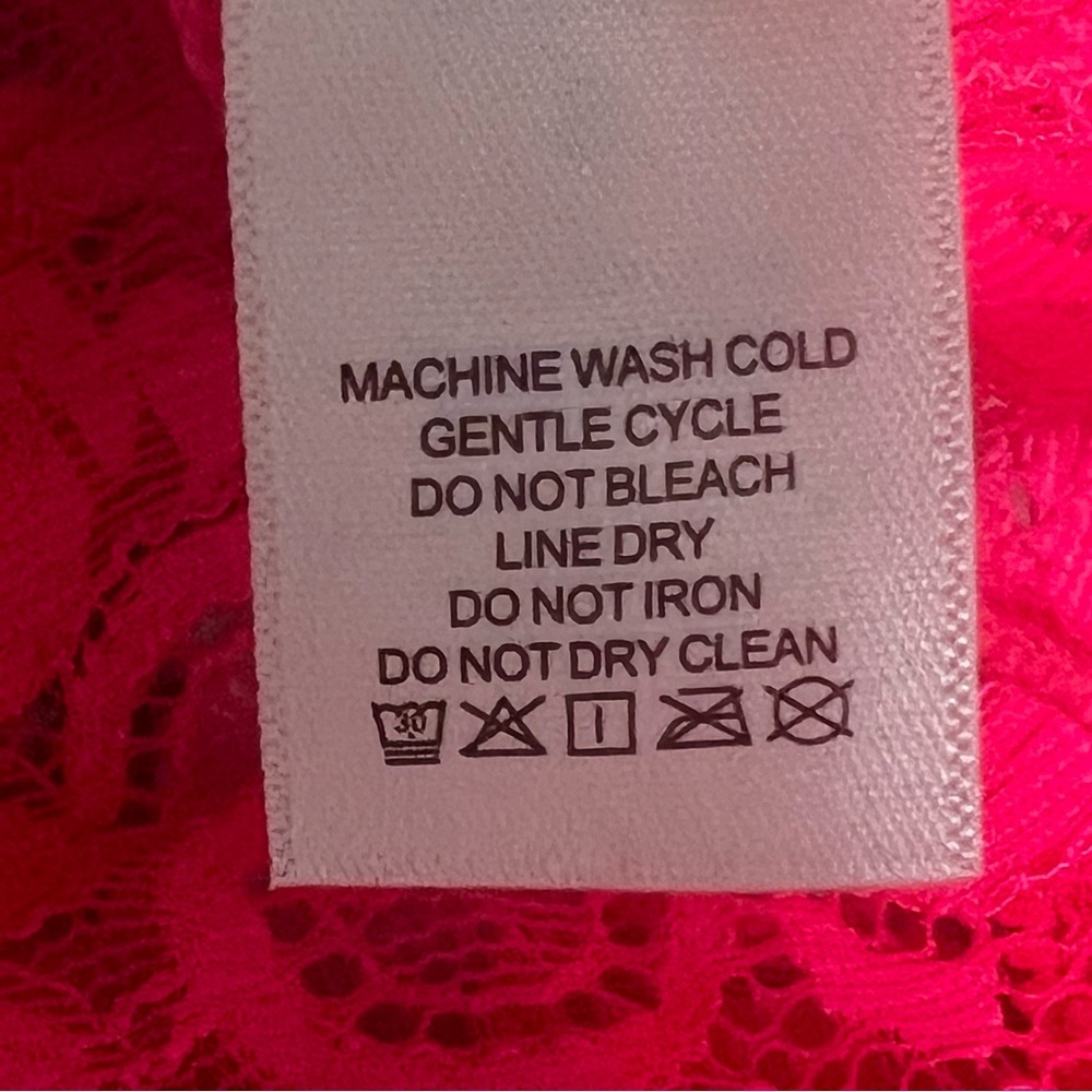We Are HAH Free People Busta Move Hot Pink Lace Bustier Corset Size Medium Top - Picture 13 of 14